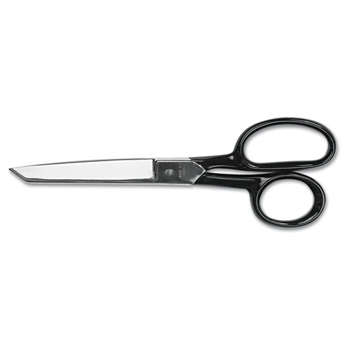Hot Forged Carbon Steel Shears, 8" Long, 3.88" Cut Length, Black Straight Handle