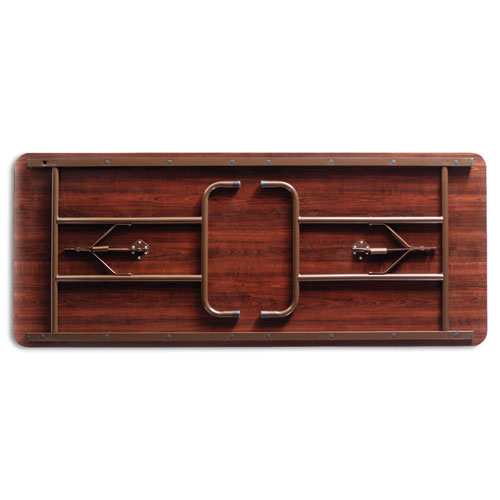 Image of Alera® Wood Folding Table, Rectangular, 71.88W X 29.88D X 29.13H, Mahogany