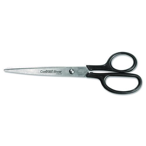 General Purpose Stainless Steel Scissors, 7.75 Long, 3 Cut Length, Red  Offset Handles, 3/Pack