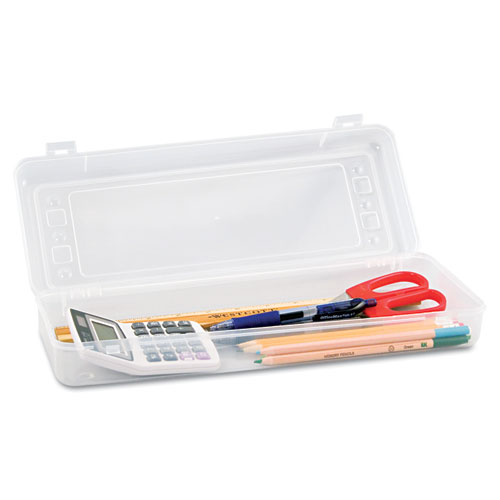 Advantus Super Stacker Pencil Box - Clear