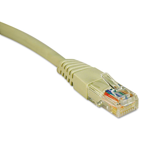 CAT5E 350MHZ MOLDED PATCH CABLE, RJ45 (M/M), 25 FT., GRAY
