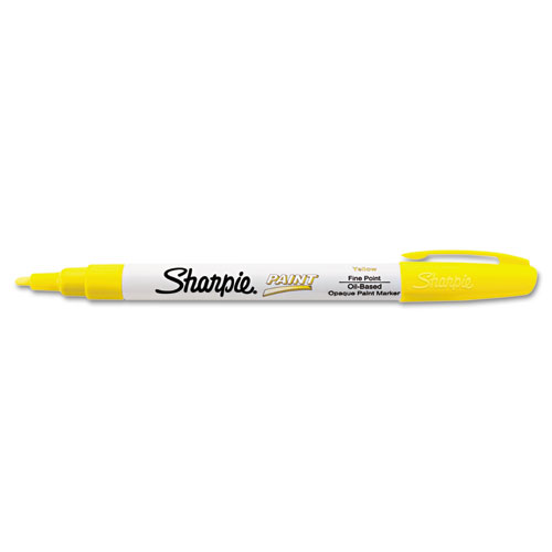 Permanent Paint Marker, Fine Bullet Tip, Yellow | by Plexsupply