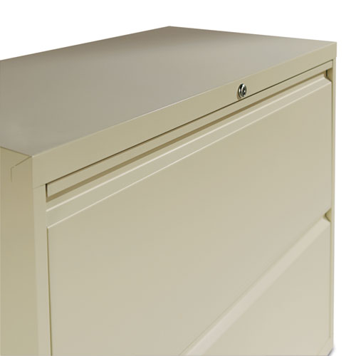 FOUR-DRAWER LATERAL FILE CABINET, 30W X 18D X 52.5H, PUTTY