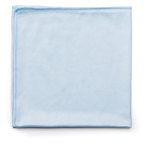 Rubbermaid® Commercial Executive Series Hygen Cleaning Cloths, Glass Microfiber, 16 x 16, Blue, 12/Ct