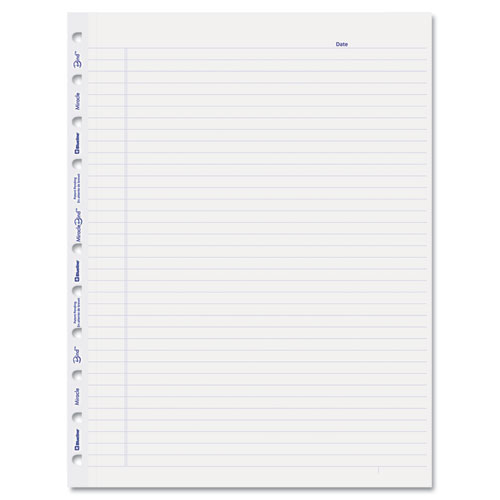 Blueline® Miraclebind Ruled Paper Refill Sheets For All Miraclebind Notebooks And Planners, 11 X 9.06, White/Blue Sheets, Undated