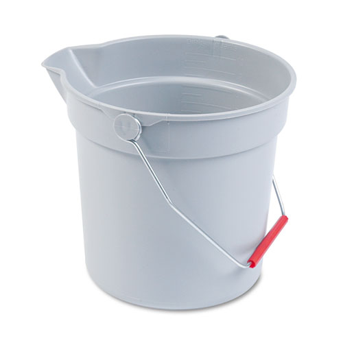 Rubbermaid Commercial BRUTE Round Utility Pail, 14Quart, Red - RCP2614RED