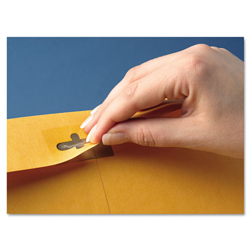 Image of Quality Park™ Postage Saving Clearclasp Kraft Envelope, #90, Cheese Blade Flap, Clearclasp Closure, 9 X 12, Brown Kraft, 100/Box