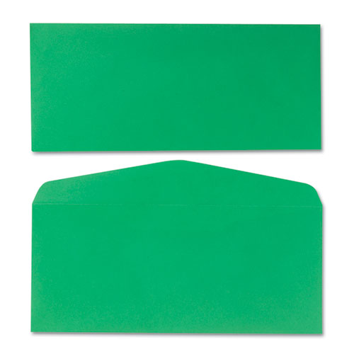 Image of Quality Park™ Colored Envelope, #10, Commercial Flap, Gummed Closure, 4.13 X 9.5, Green, 25/Pack
