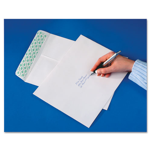 Tech-No-Tear Catalog Envelope, Paper Exterior, #10 1/2, Cheese Blade Flap, Self-Adhesive Closure, 9 x 12, White, 100/Box