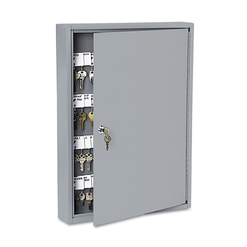 Locking Key Cabinet, 100-Key, Steel, Gray, 16 1/2 x 3 x 22 1/2