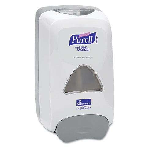 4510015512867, SKILCRAFT PURELL Instant Hand Sanitizer Foam Dispenser, 1200 mL, 6.1 x 5.1 x 10.6, Dove Gray