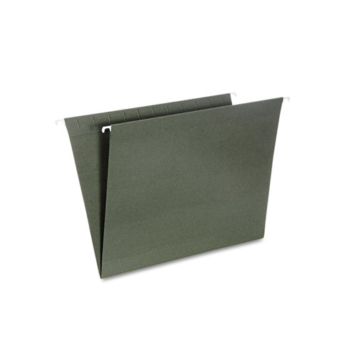 7530013649496 SKILCRAFT Hanging File Folder, Letter Size, Straight Tab, Green, 25/Box