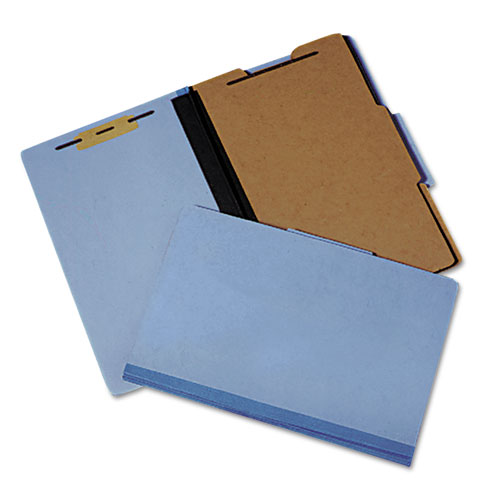 7530014632326 SKILCRAFT Classification Folder, 2 Dividers, Legal Size, Medium Blue