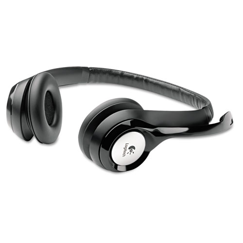 Image of Logitech® H390 Binaural Over The Head Usb Headset With Noise-Canceling Microphone, Black