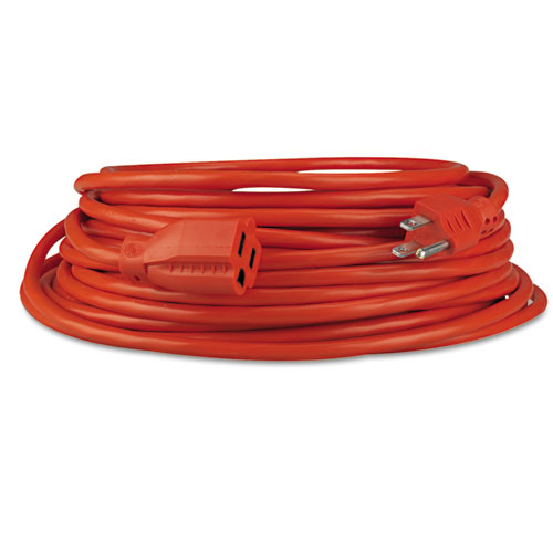 Indoor/Outdoor Extension Cord, 25ft, Orange