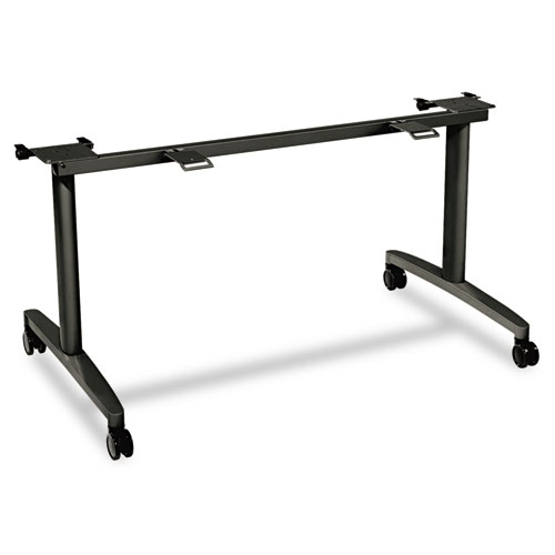 HON® Huddle Flip-Top Base for 24" Deep Table Tops, 51-5/8w x 23-1/2d, Black