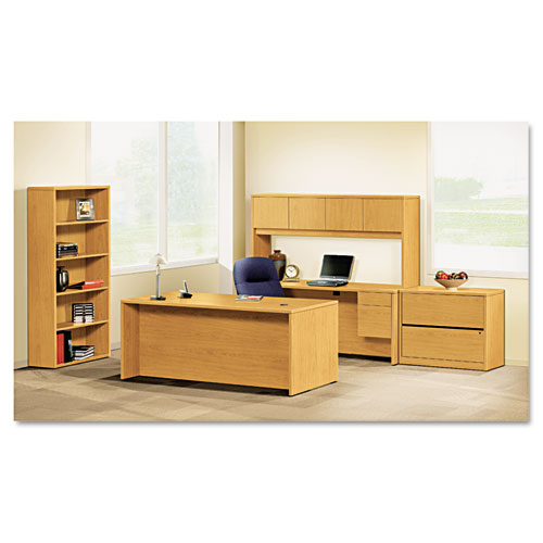 10500 Series Double 3/4-Height Pedestal Desk, Left and Right: Box/File, 72" x 36" x 29.5", Harvest