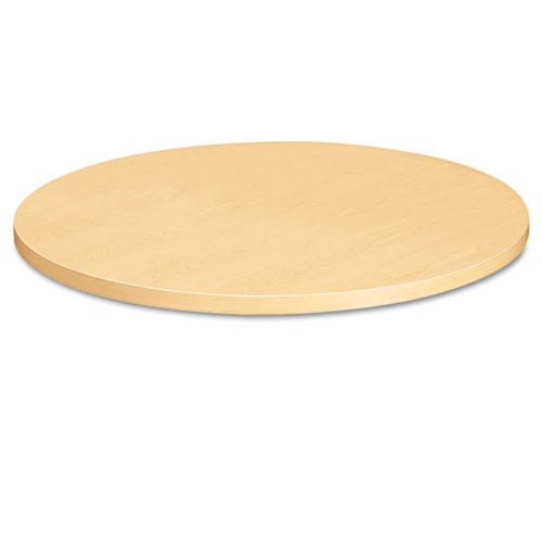 Self-Edge Round Hospitality Table Top, 36" Diameter, Natural Maple
