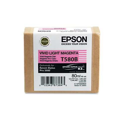 Epson® T580B00 Ultrachrome K3 Ink, Vivid Light Magenta