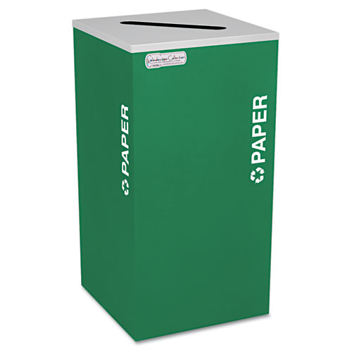 Ex-Cell Kaleidoscope Collection Paper-Recycling Receptacle, 24 gal, Emerald Green