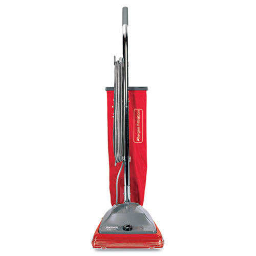 Image of TRADITION Upright Vacuum SC688A, 12" Cleaning Path, Gray/Red
