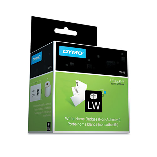 Image of Dymo® Name Badge Insert Labels, 2.43" X 4.18", White, 250 Labels/Box
