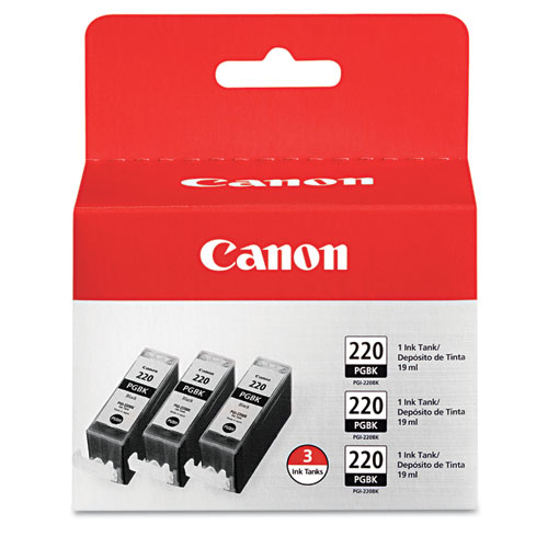 Image of Canon® 2945B004 (Pgi-220) Ink, Black, 3/Pack