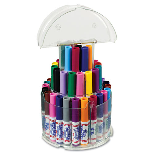 Image of Crayola® Pip-Squeaks Telescoping Marker Tower, Medium Bullet Tip, Assorted Colors, 50/Pack
