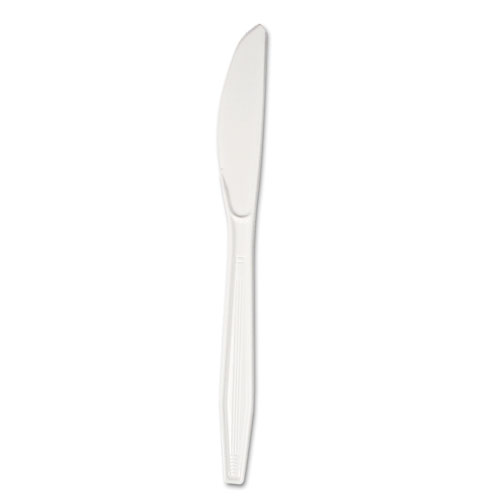 Image of Boardwalk® Heavyweight Polystyrene Cutlery, Knife, White, 1000/Carton