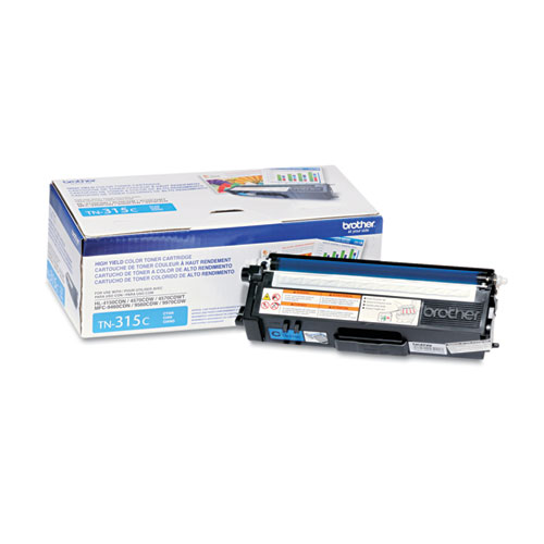 Image of Brother Tn315C High-Yield Toner, 3,500 Page-Yield, Cyan