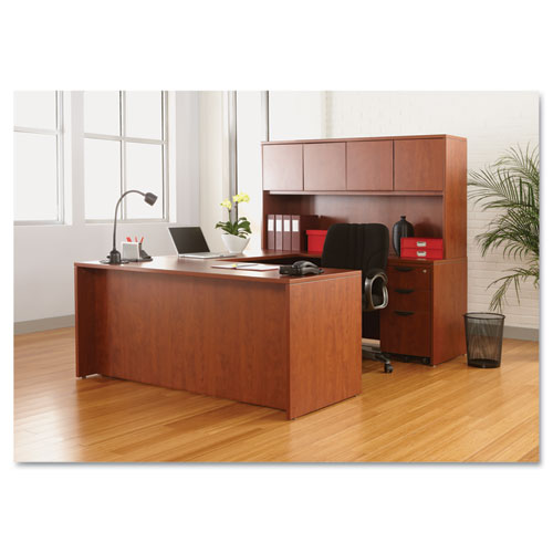 Image of Alera Valencia Series Straight Front Desk Shell, 65" x 29.5" x 29.63", Medium Cherry