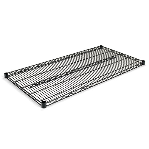 Image of Industrial Wire Shelving Extra Wire Shelves, 48w x 24d, Black, 2 Shelves/Carton