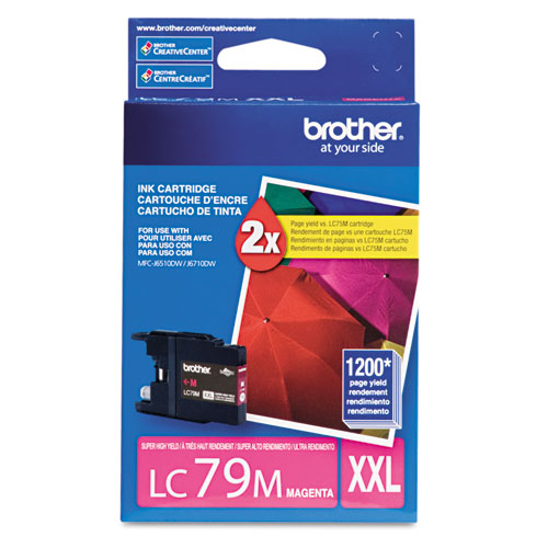 Brother Lc79M Innobella Super High-Yield Ink, 1,200 Page-Yield, Magenta