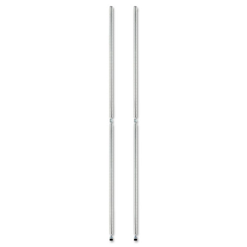 Image of Stackable Posts For Wire Shelving, 36" High, Silver, 4/Pack