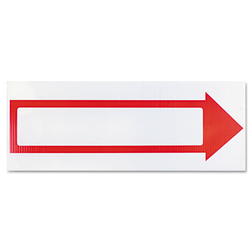 COSCO Stake Sign, 6 x 17, Blank White with Printed Red Arrow