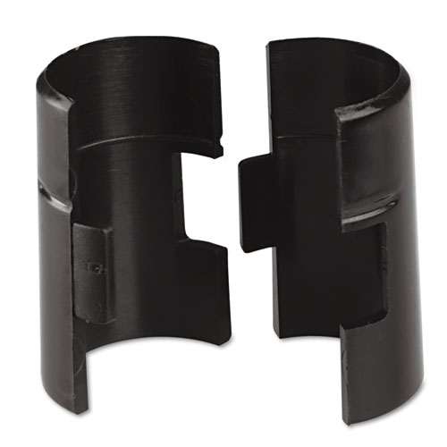 Image of Alera® Wire Shelving Shelf Lock Clips, Plastic, Black, 4 Clips/Pack