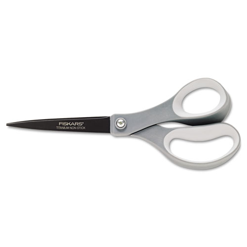 Fiskars Premier Contoured Home Office Scissors - 3.50 Cutting Length - 8  Overall Length - Straight - Stainless Steel - Pointed Tip - Stainless Steel