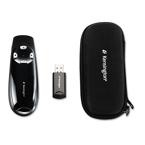 Image of Kensington® Wireless Presenter Pro With Green Laser, Class 2, 150 Ft Range, Black