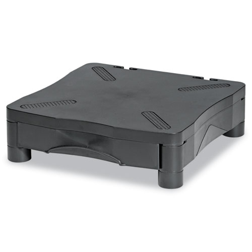 Monitor Stand, 13.25" x 13.5" x 2.75" to 4", Black, Supports 60 lbs