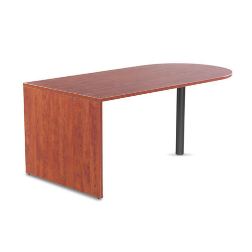 Image of Alera® Valencia Series D-Top Desk, 71" X 35.5" X 29.63", Medium Cherry