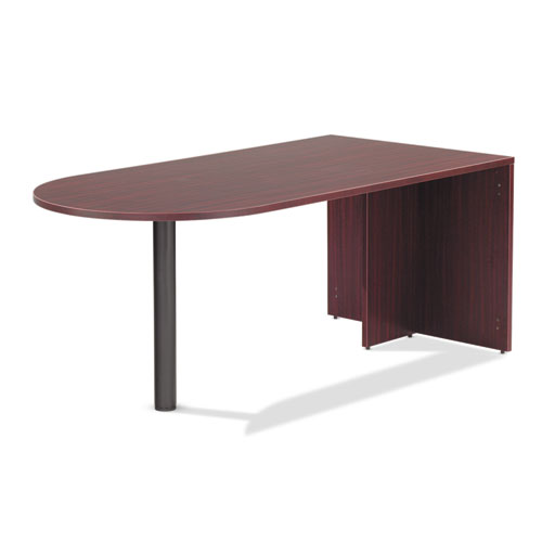 Image of Alera® Valencia Series D-Top Desk, 71" X 35.5" X 29.63", Mahogany