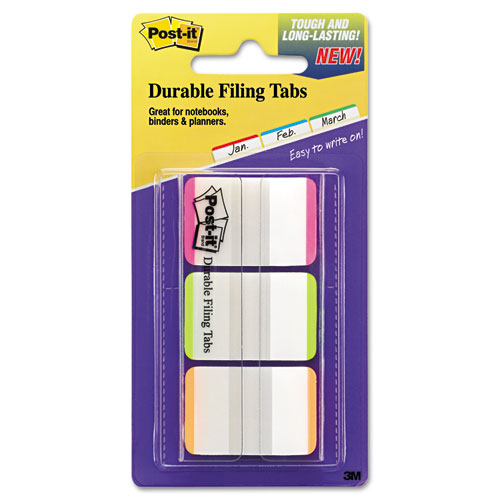 Post-It® Tabs 1" Lined Tabs, 1/5-Cut, Assorted Bright Colors, 1" Wide, 66/Pack