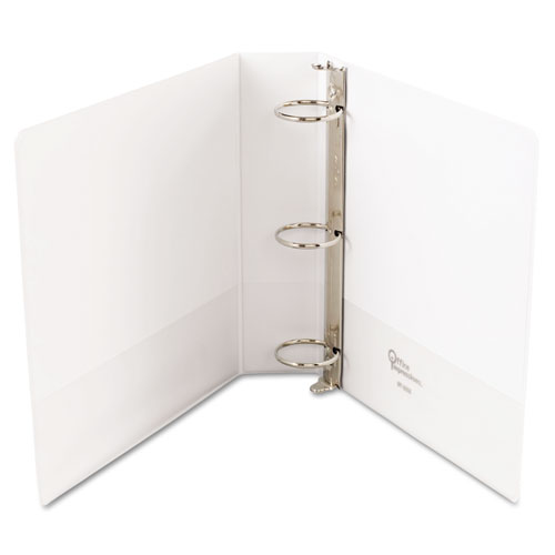 Image of Office Impressions® Economy Round Ring View Binder, 3 Rings, 2" Capacity, 11 X 8.5, White