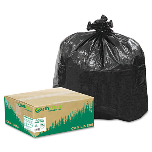Earthsense Commercial Recycled Can Liners, 33gal, 1.25mil, 33 x 39 ...