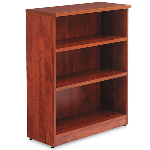 Alera Valencia Series Bookcase, Three-Shelf, 31 3/4w X 14d X 39 3/8h, Med Cherry