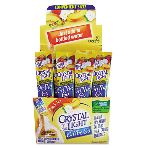 Image of Crystal Light® Flavored Drink Mix, Peach Tea, 30 .09Oz Packets/Box
