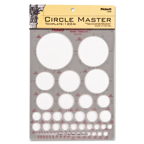 Image of Chartpak® Templates, Circles, 7 X 10, Smoke