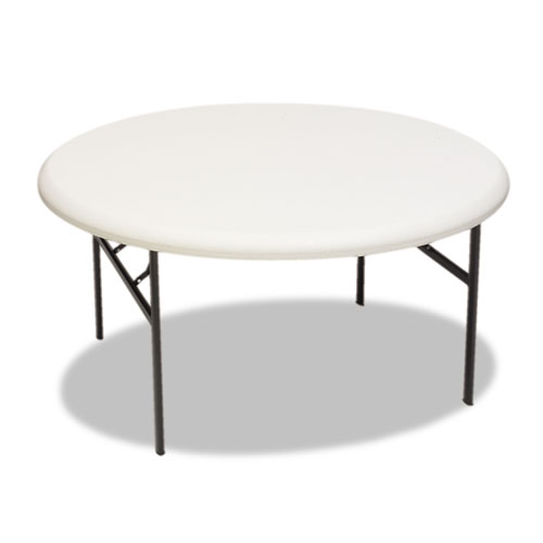 Iceberg IndestrucTables Too 1200 Series Resin Folding Table, 48 dia x 29h, Charcoal