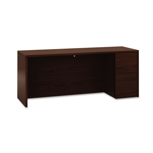 10500 SERIES FULL-HEIGHT RIGHT PEDESTAL CREDENZA, 72W X 24D X 29.5H, MAHOGANY