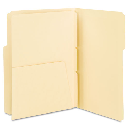 Self-Adhesive Folder Dividers for Top/End Tab Folders w/ 5 1/2" Pockets, Letter Size, Manila, 25/Pack
